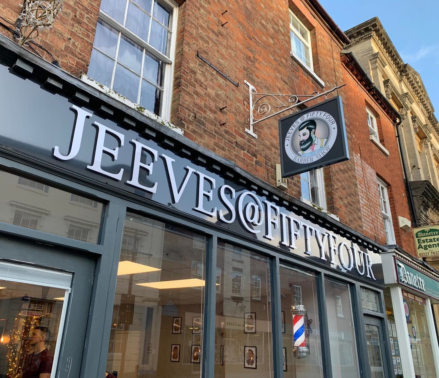 Jeeves at Fifty Four shopfront, 50 High Street, Daventry
